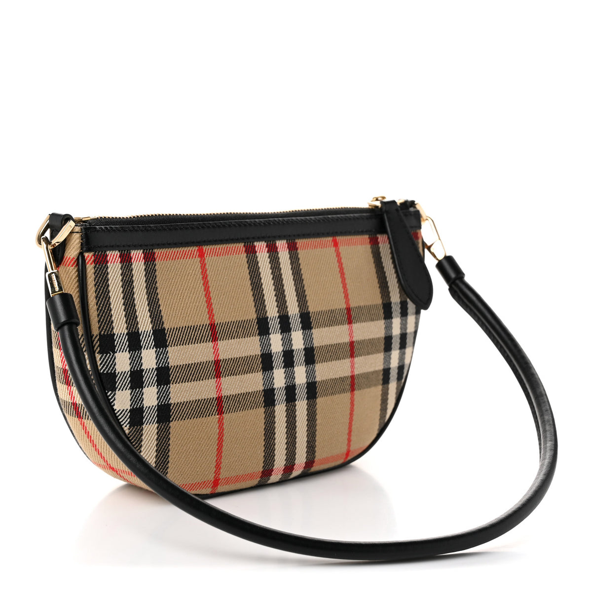 Vintage Check Calfskin Olympia Slim Pouch Archive Beige