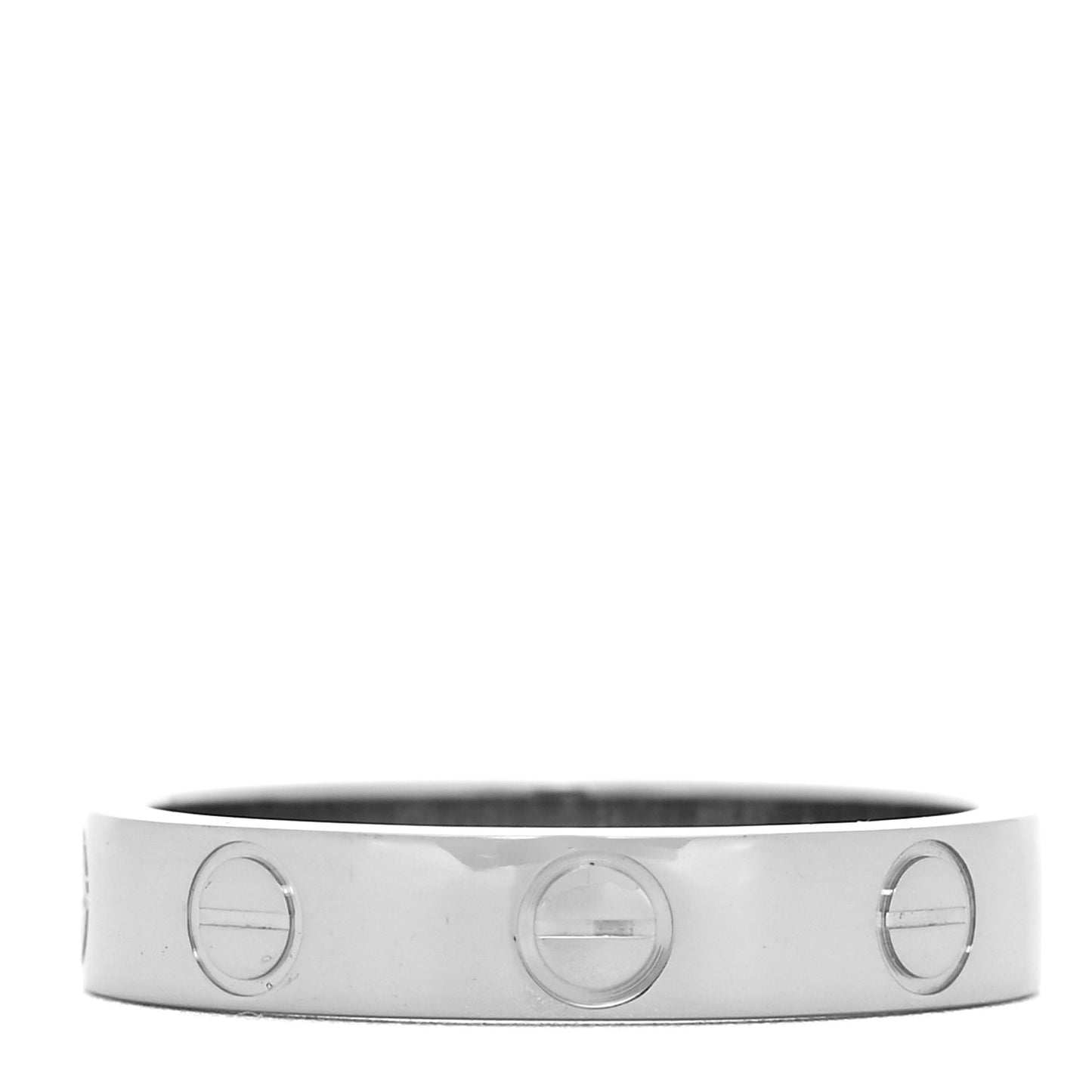 18K White Gold 3.5mm LOVE Wedding Band Ring 49 4.75