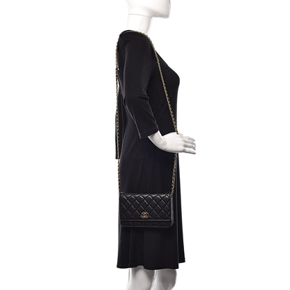 Chanel Lambskin Quilted Infinity Wallet On Chain WOC Black 2 of 15