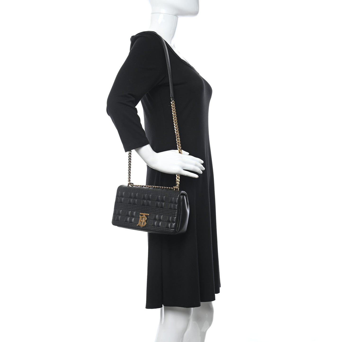 Lambskin Quilted Small Lola Bag Black