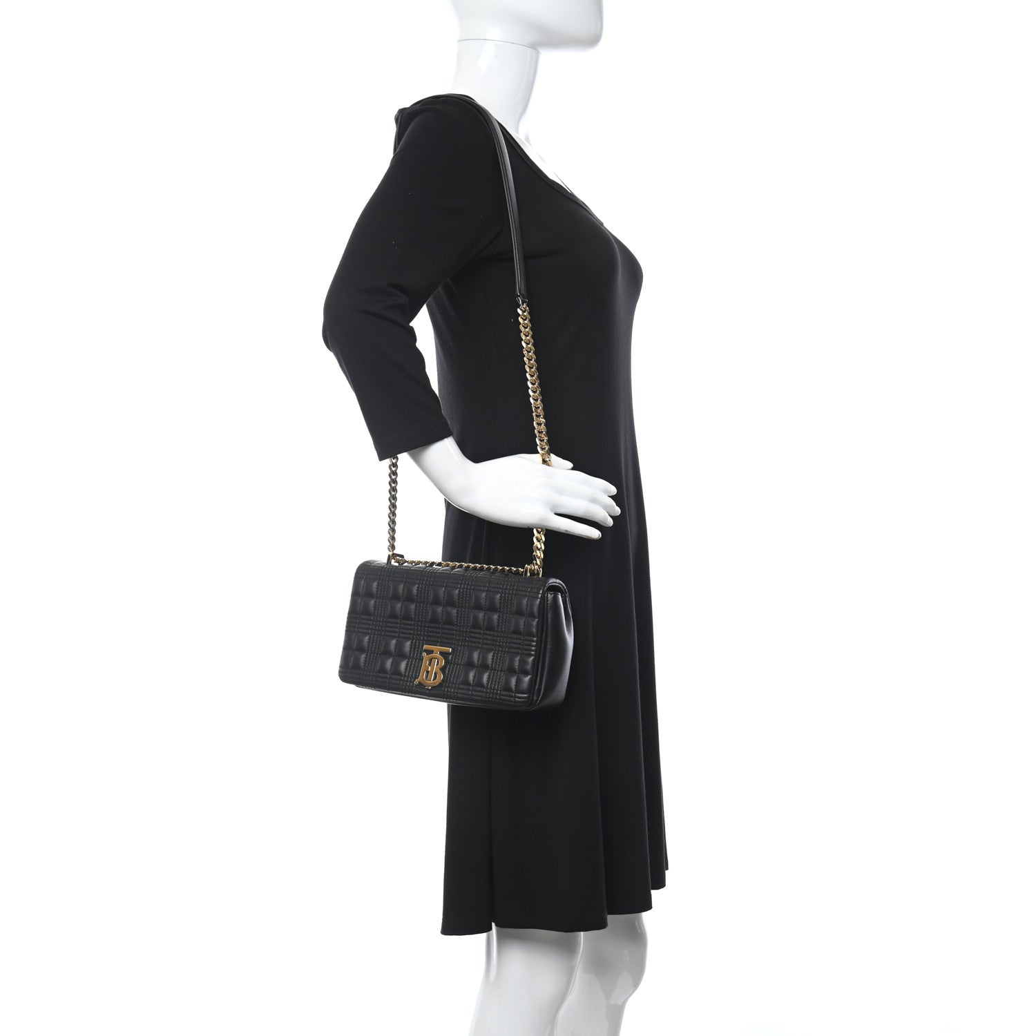 Burberry Lambskin Quilted Small Lola Bag Black 2 of 13