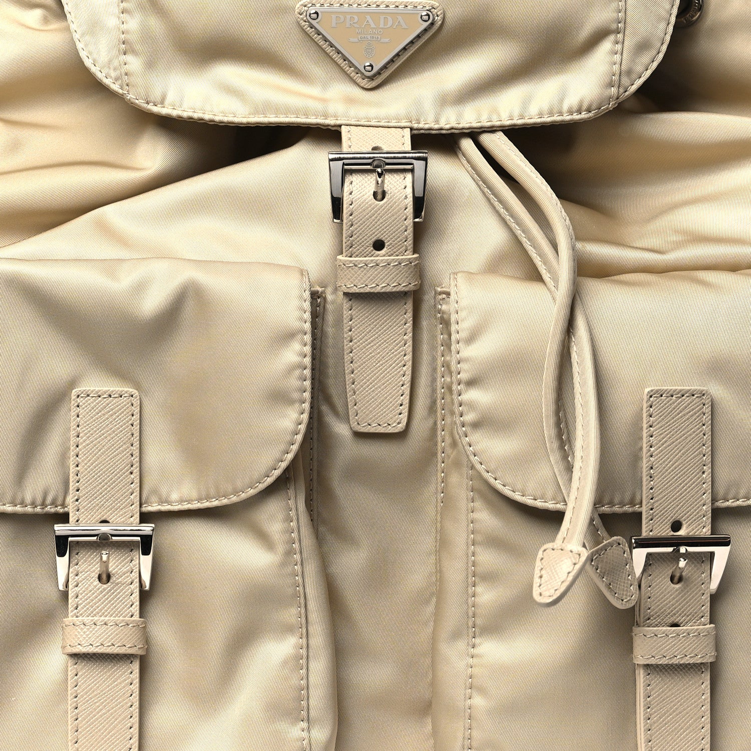 Prada Nylon Saffiano Medium Backpack Deserto 9 of 12