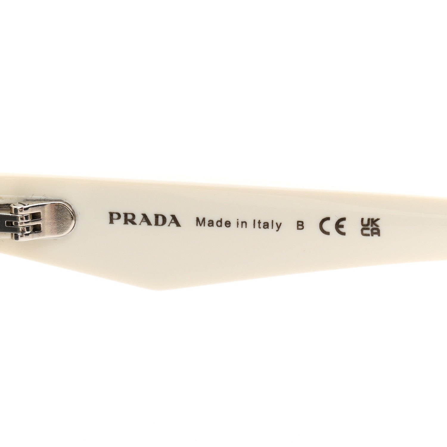 Prada Acetate Oval Sunglasses SPR 26Z Chalk White 5 of 8