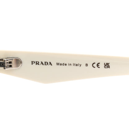 Prada Acetate Oval Sunglasses SPR 26Z Chalk White 5 of 8