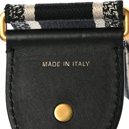 Christian Dior Canvas Embroidered Shoulder Strap Blue 4 of 4