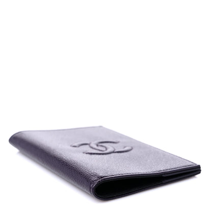 Chanel Caviar Timeless Passport Holder Dark Purple 3 of 9