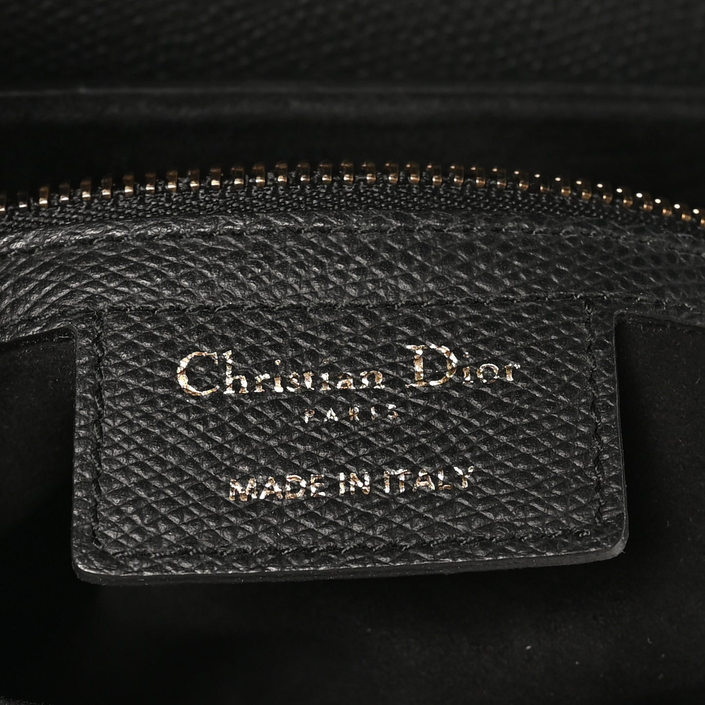 Grained Calfskin Saddle Bag Black