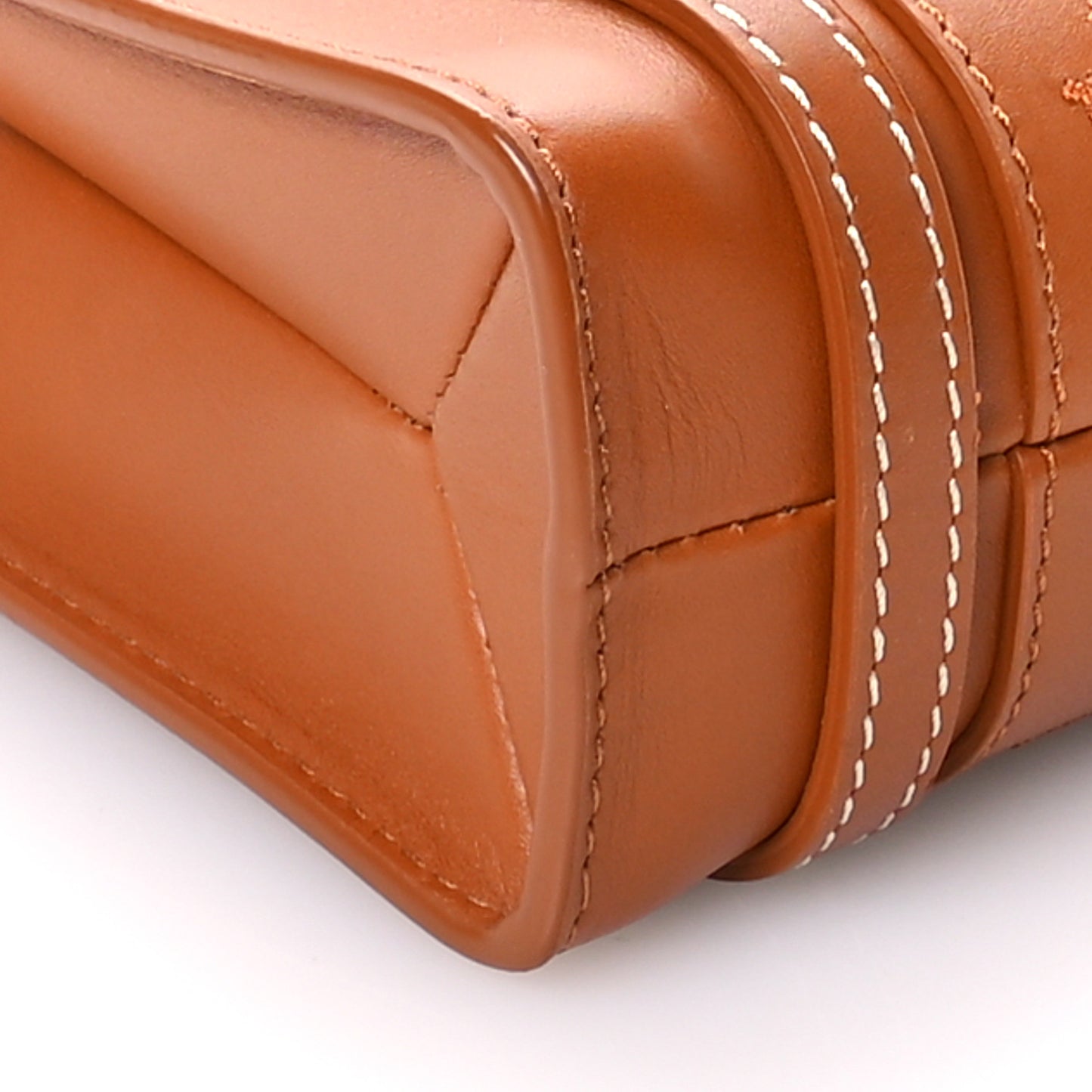 Calfskin Mini Woody Ribbon Tote Caramel