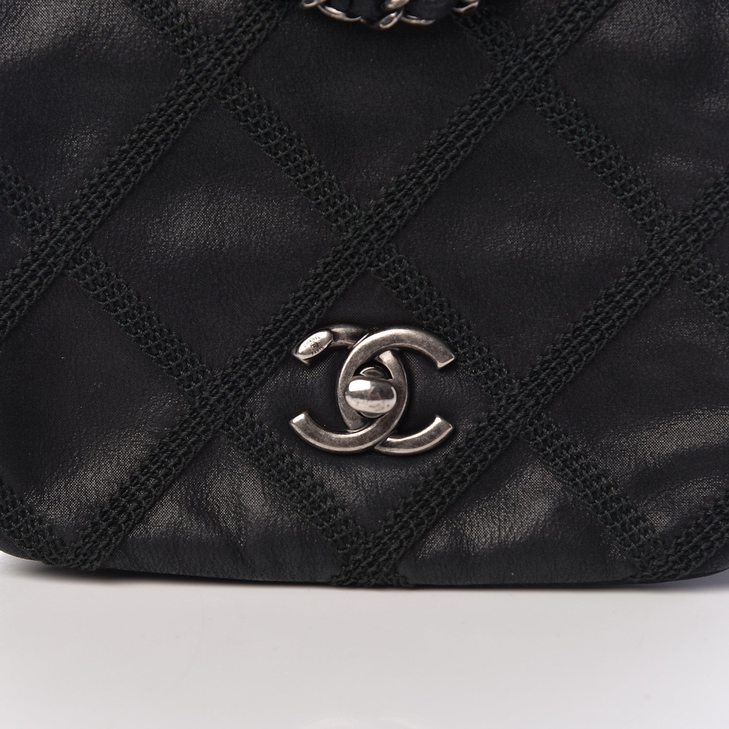Chanel Iridescent Calfskin Diamond Embroidered Mini Flap Black 8 of 10