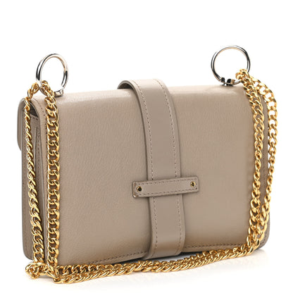 Chloe Shiny Goatskin Calfskin Aby Chain Shoulder Bag Motty Grey 3 of 10