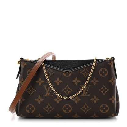 Louis Vuitton Monogram Pallas Clutch Black 1 of 13