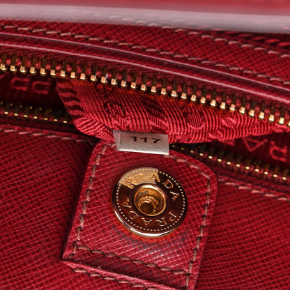 Prada Saffiano Lux Medium Tote Cerise 8 of 16