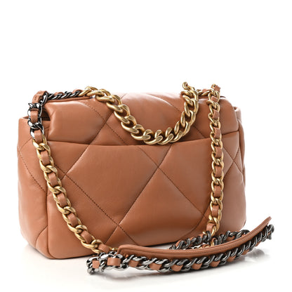 Chanel Lambskin Quilted Medium Chanel 19 Flap Brown 3 of 11