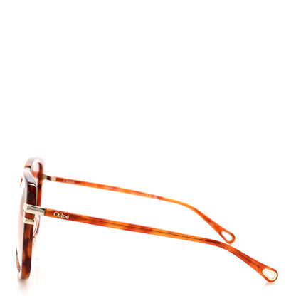 Chloe Acetate West Geometric Sunglasses Tortoise 3 of 7