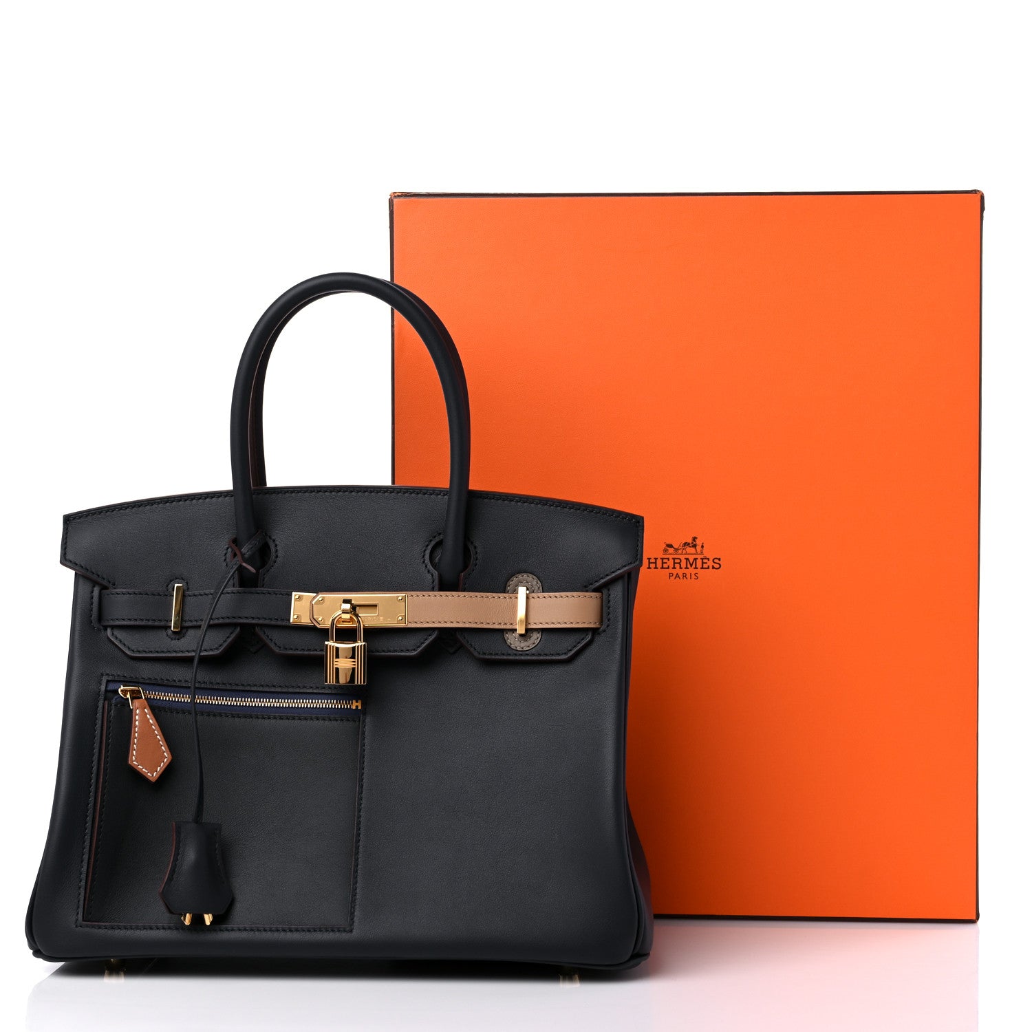 Hermes Swift Colormatic Birkin 30 Caban Black Chai Gold Etoupe 10 of 10