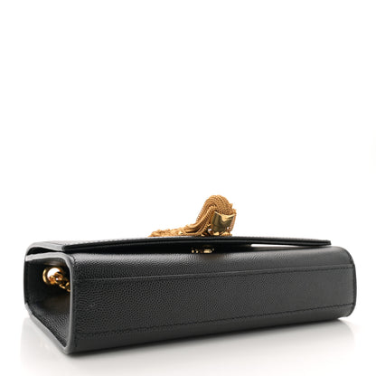 Saint Laurent Grain De Poudre Small Classic Monogram Kate Tassel Satchel Black 4 of 12