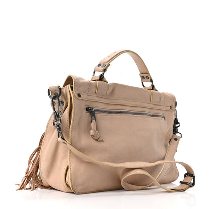 Proenza Schouler Lambskin Fringe Medium PS1 Satchel Nude 3 of 10
