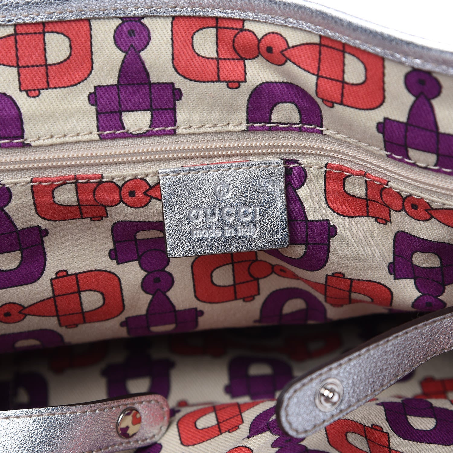 Gucci Guccissima Medium Princy Tote Silver 5 of 9