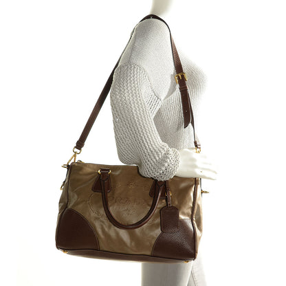 Prada Canvas Jacquard Logo Tote 2 of 10