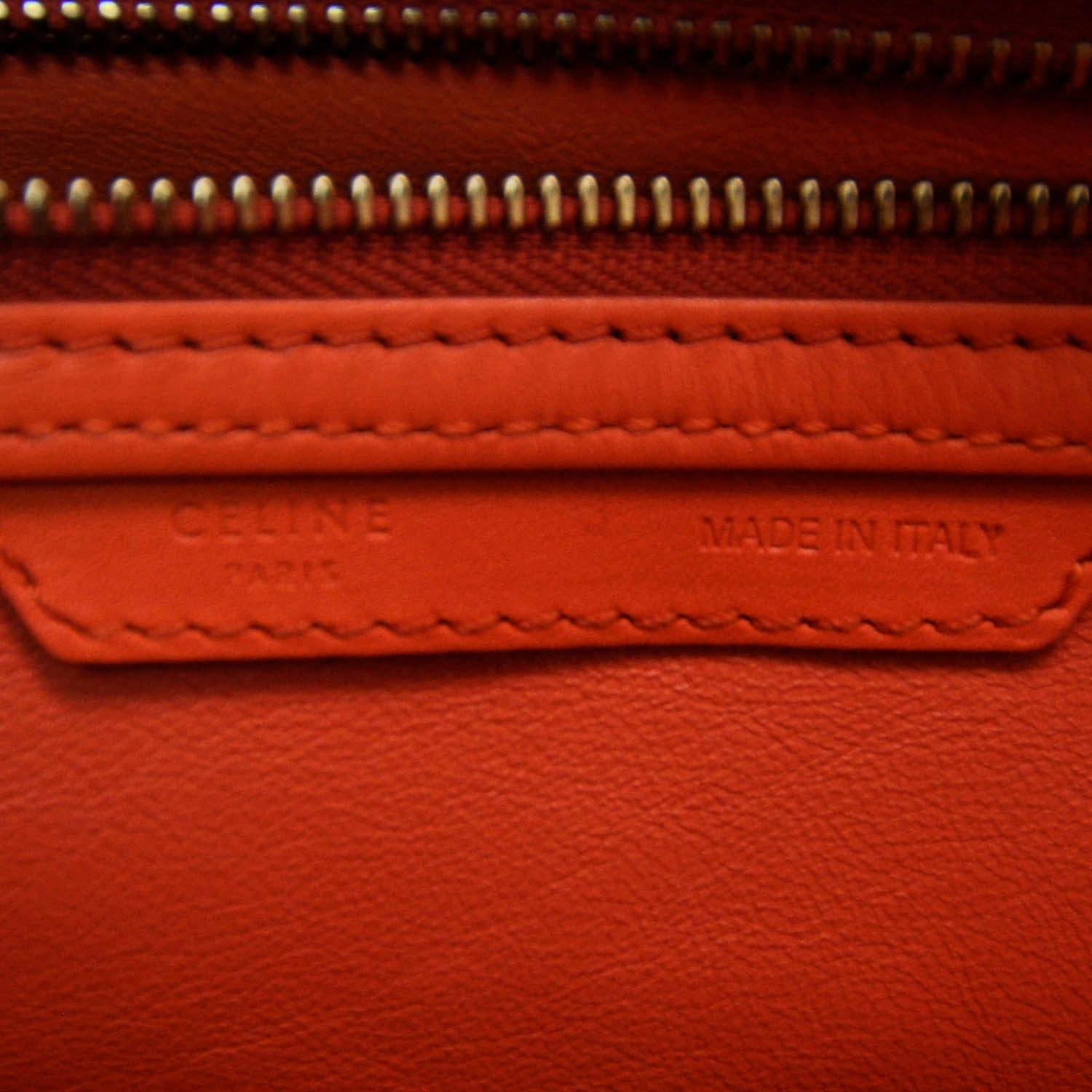 Celine Smooth Calfskin Mini Luggage Orange 9 of 10