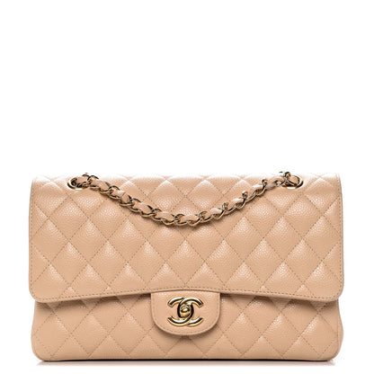 Chanel Caviar Quilted Medium Double Flap Beige Clair 1 of 8