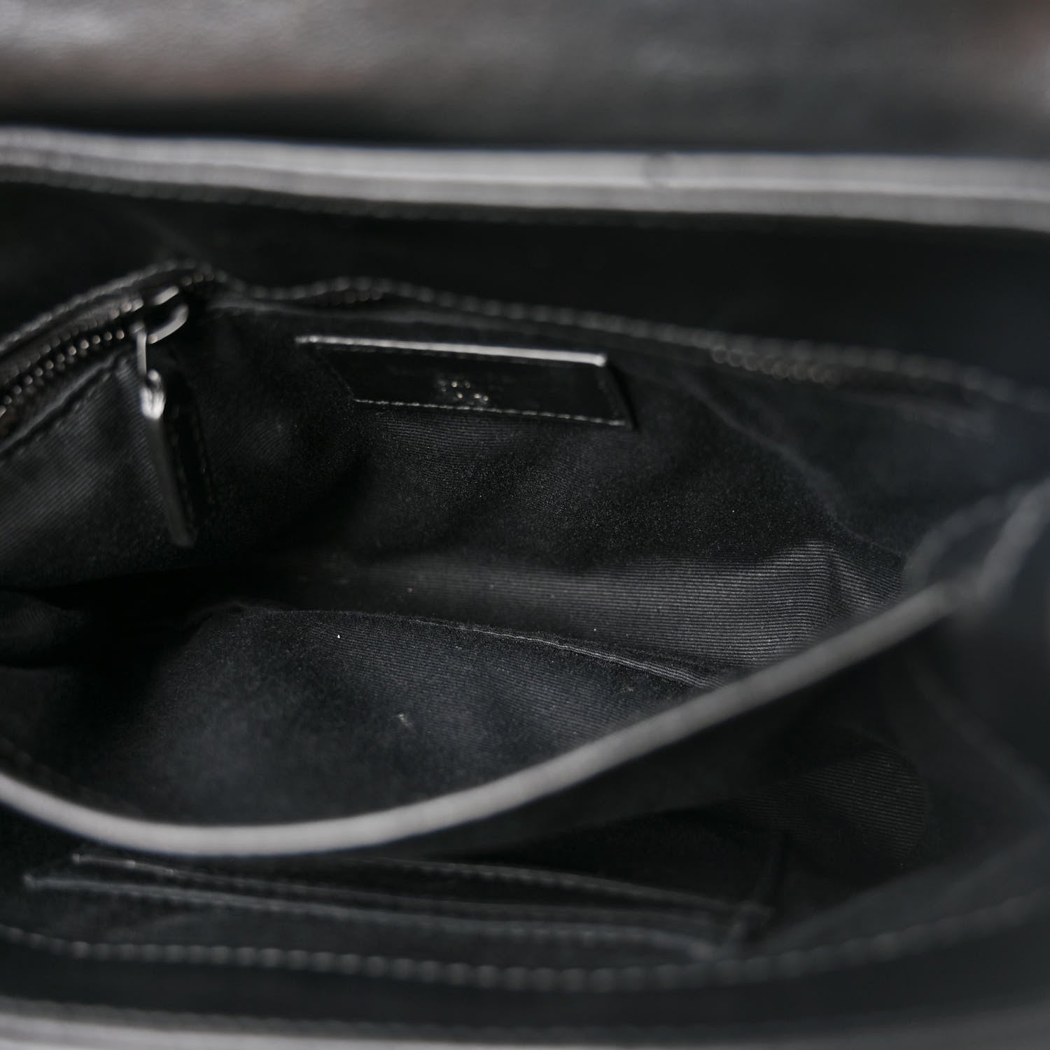 Saint Laurent SAINT LAURENT Calfskin Y Quilted Monogram Monochrome Toy Loulou Crossbody Bag Black 6 of 11