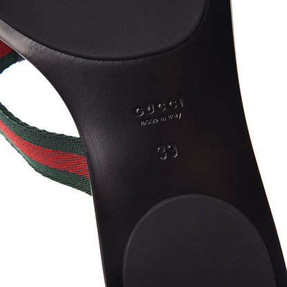 Gucci Nylon Guccissima Web Womens Thong Sandals 39 Green Red Black 6 of 8