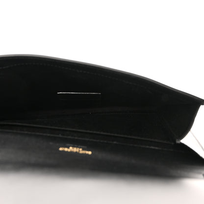 Saint Laurent Lambskin Patent Monogram Cassandre Clasp Flap Pouch Black 4 of 10