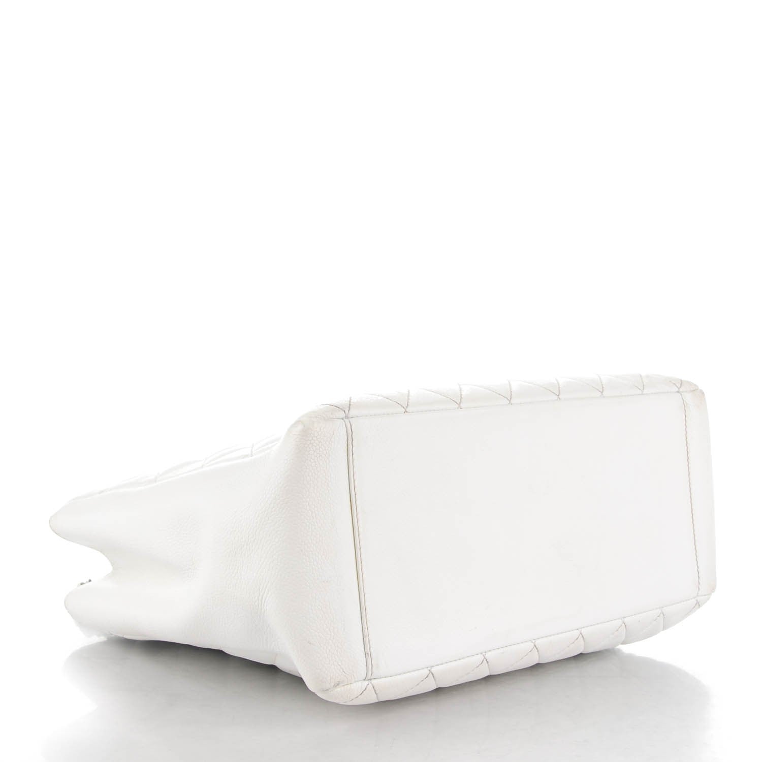 Chanel Caviar Quilted Grand Shopping Tote GST White 4 of 11