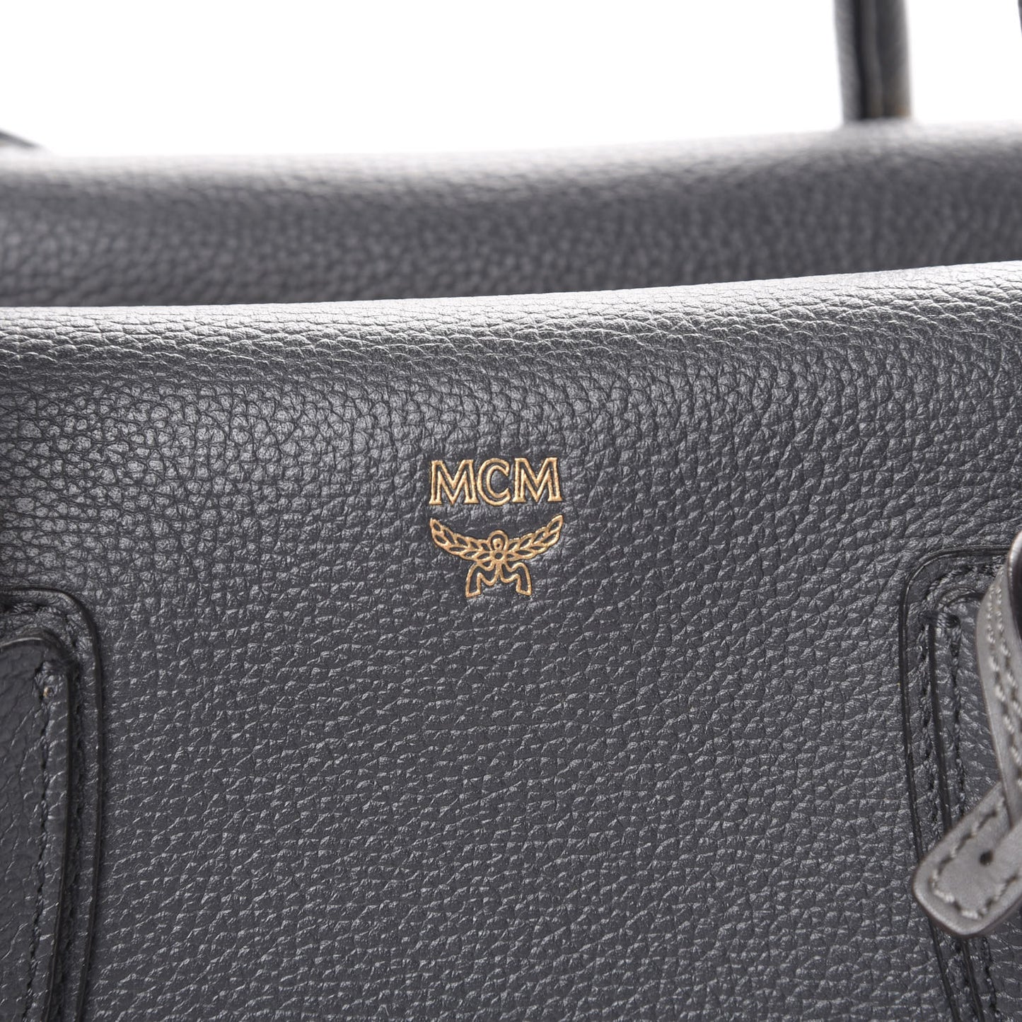 Grained Calfskin Medium Milla Tote Phantom Grey