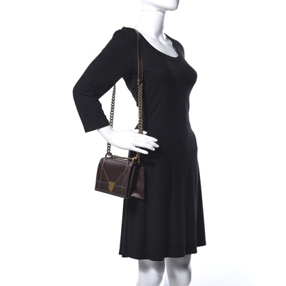 Christian Dior Metallic Grained Calfskin Small Diorama Flap Bag Noisette 2 of 8