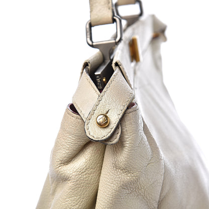 Fendi Goatskin Stingray Large Peekaboo Iconic Satchel White Pink 25 of 35