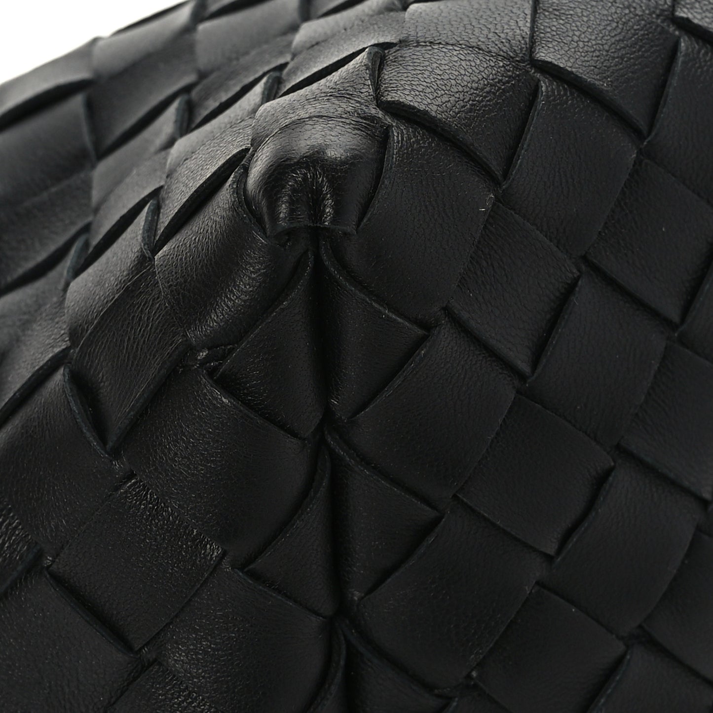 Nappa Intrecciato Tie Shoulder Bag Black