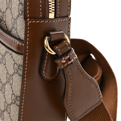 Gucci GG Supreme Monogram Azalea Calfskin Retro Interlocking G Messenger Shoulder Bag Beige Ebony Brown Sugar 8 of 10