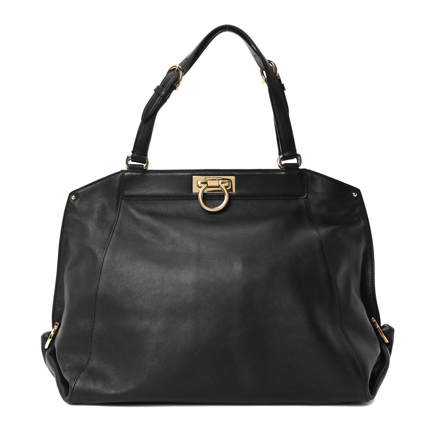 Calfskin Trifolio Tote Black