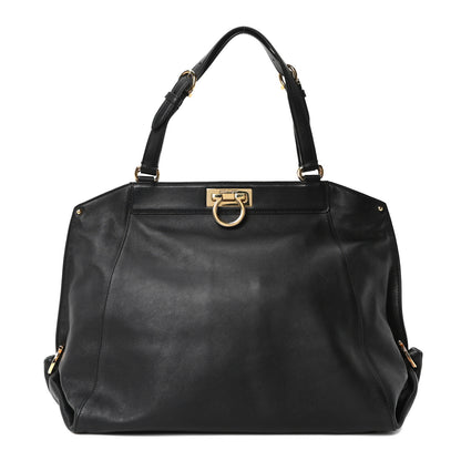 Salvatore Ferragamo Calfskin Trifolio Tote Black 1 of 9