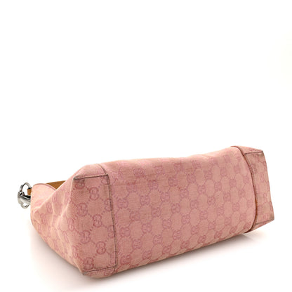 Gucci Monogram Horsebit Top Handle Hobo Bag Pink 4 of 10