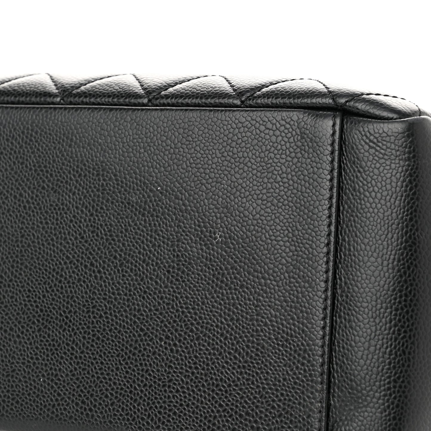 Caviar Quilted Grand Shopping Tote GST Black