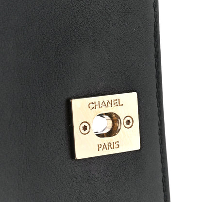 Chanel Calfskin Stitched Medium Covered CC Flap Bag Black 8 of 15