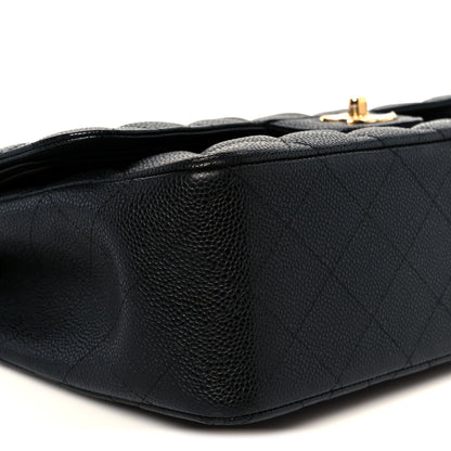 Chanel Caviar Quilted Jumbo Double Flap Black 10 of 11