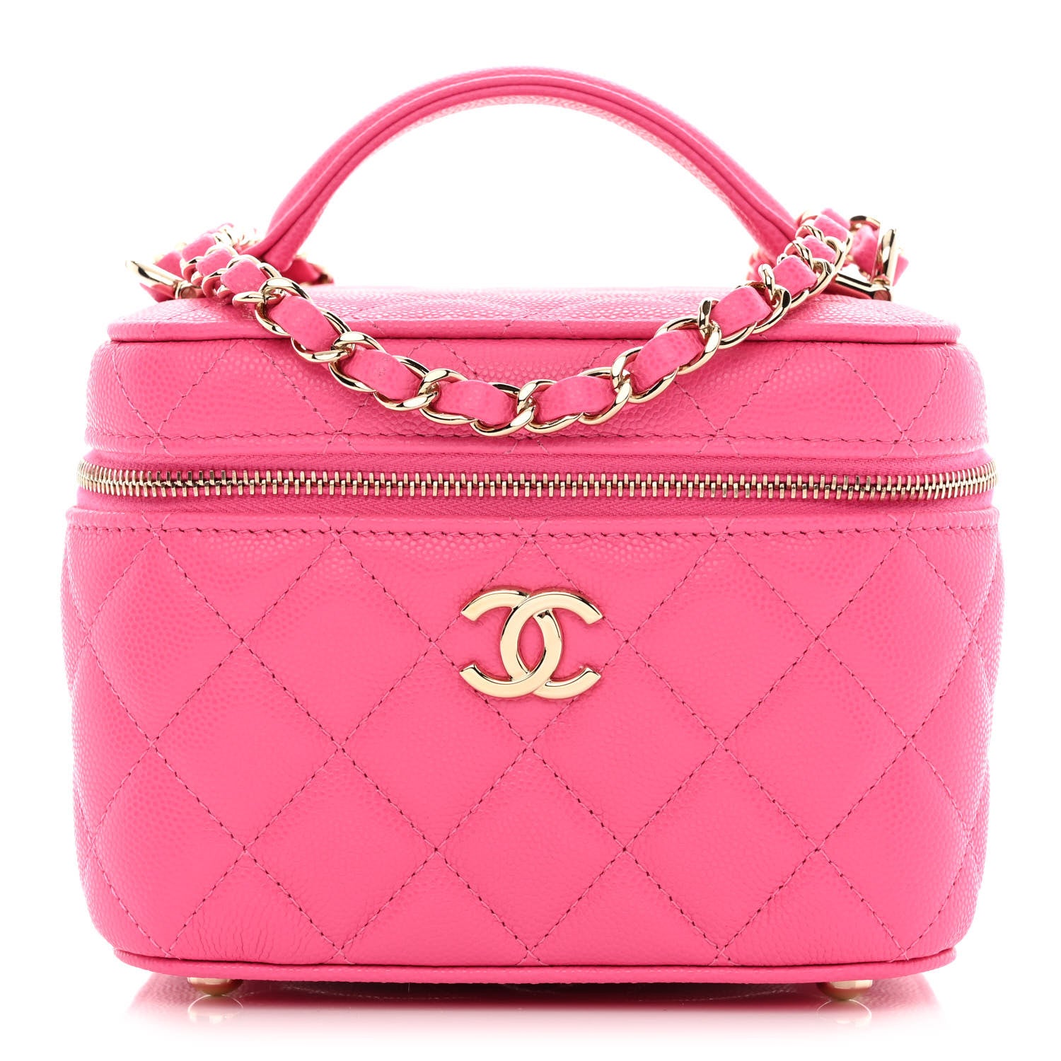 Chanel Caviar Quilted Small CC Vanity Case Rose 1 of 12