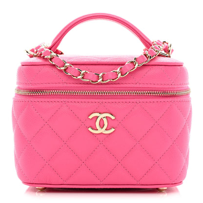 Chanel Caviar Quilted Small CC Vanity Case Rose 1 of 12