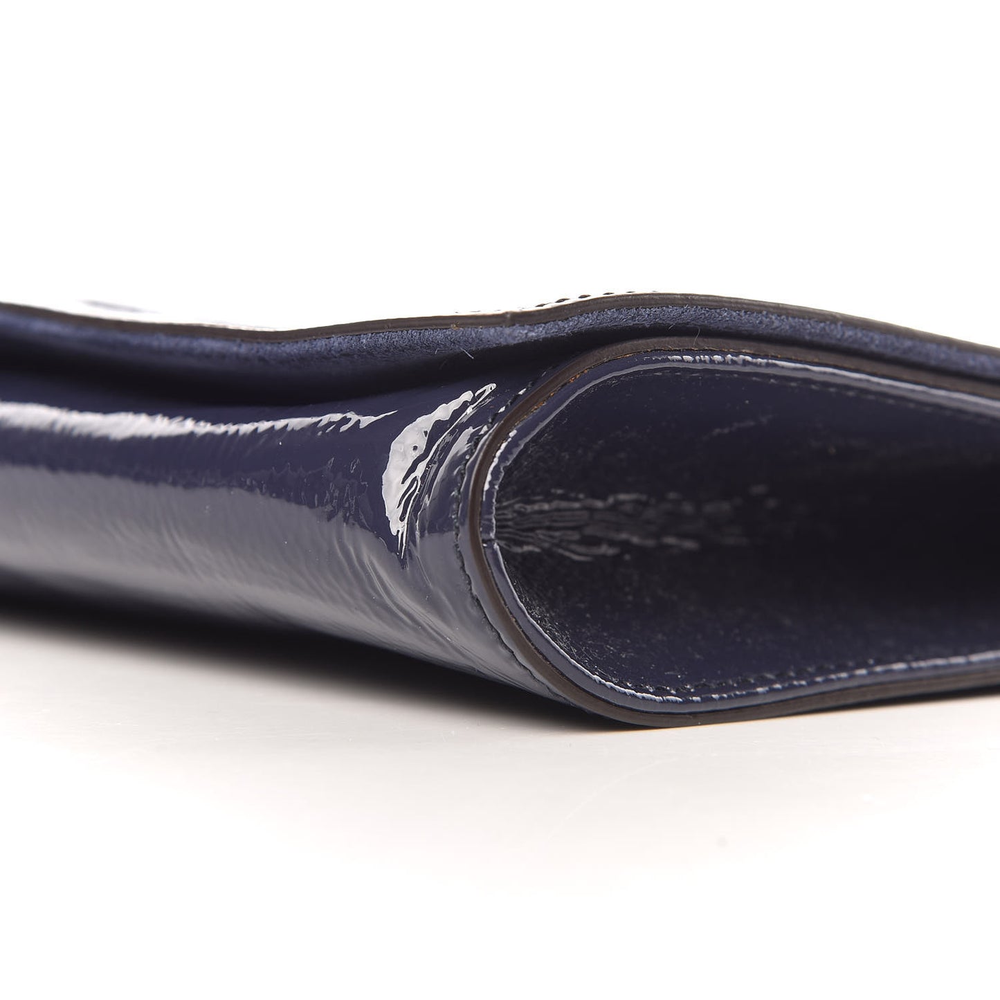 Soft Patent Medium Soho Clutch Uniform Blue