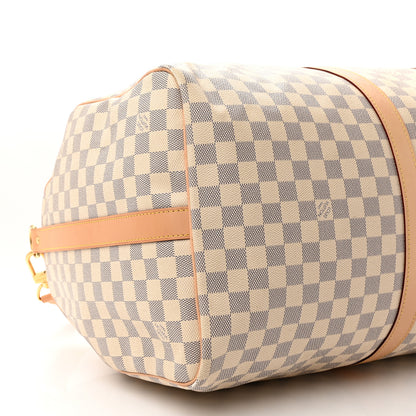 Louis Vuitton Damier Azur Keepall Bandouliere 55 8 of 17