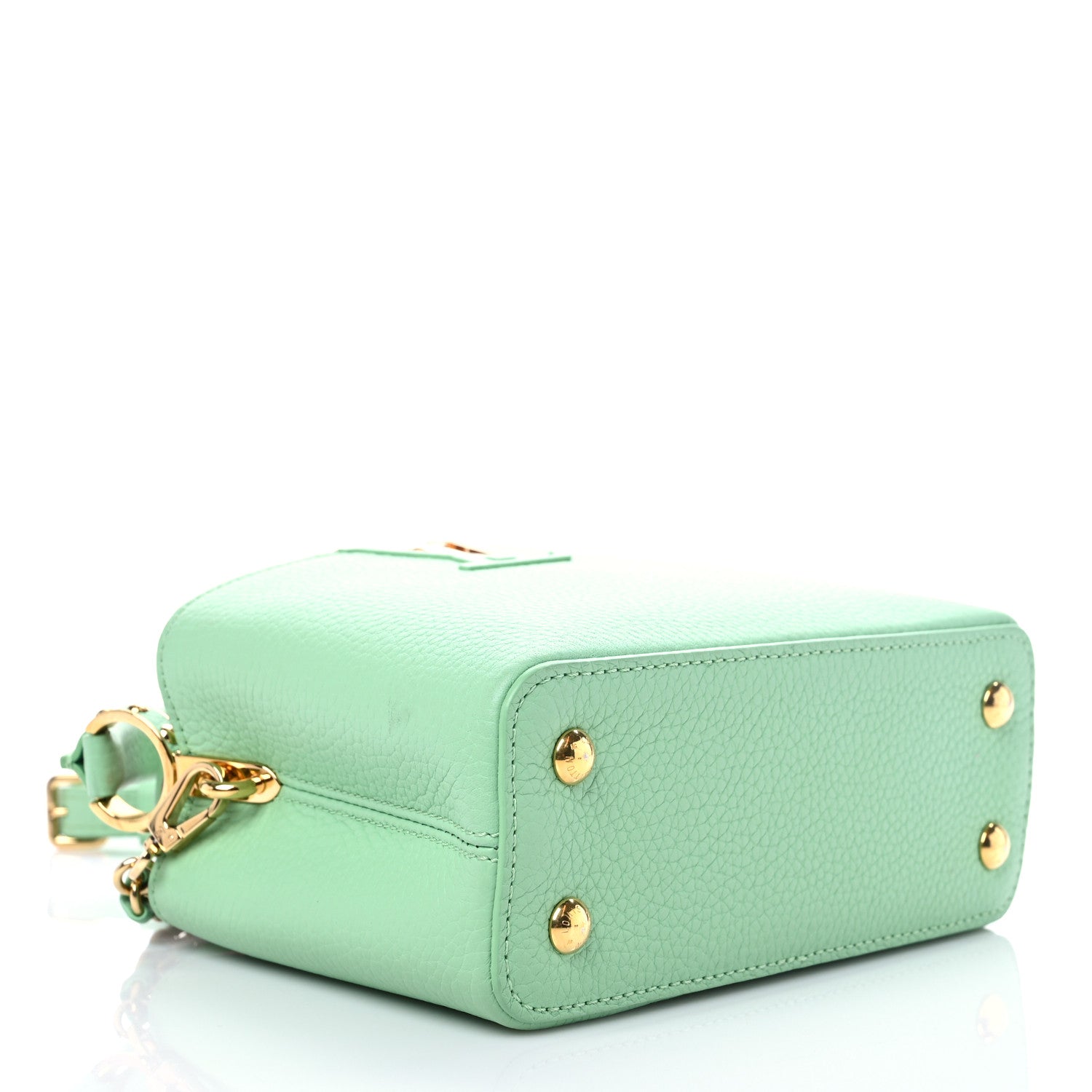 Louis Vuitton Taurillon Mini Capucines Vert Pomme 4 of 9