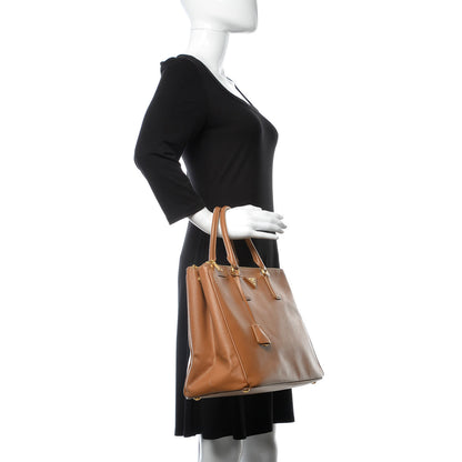 Prada Saffiano Large Galleria Double Zip Tote Caramel 2 of 21