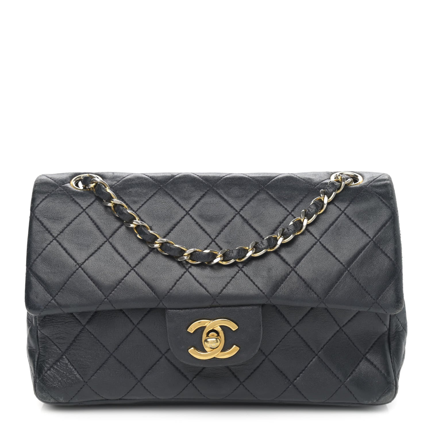 Chanel Lambskin Quilted Small Double Flap Navy 1 of 20