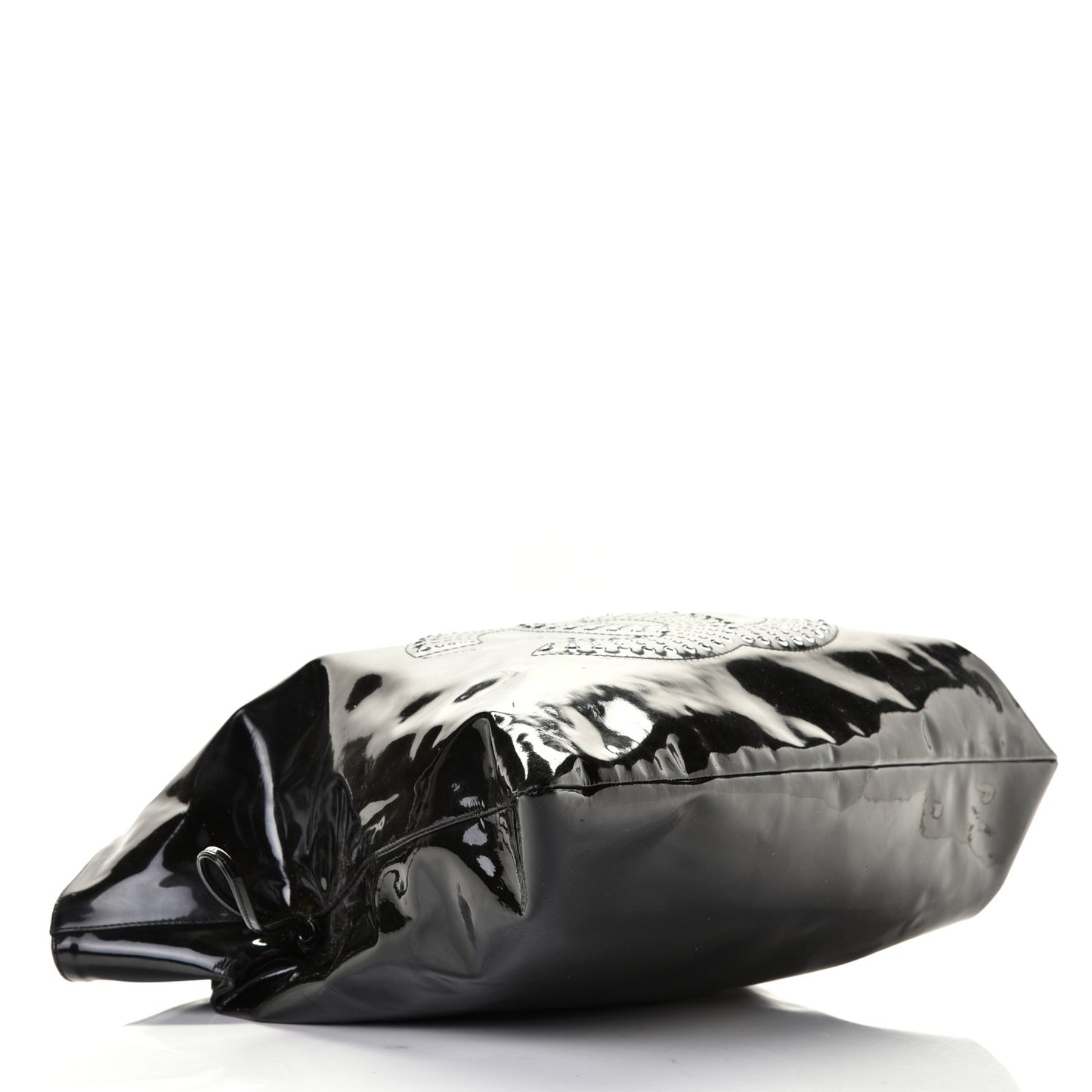 Patent Crystal Strass Bonbons Tote Black