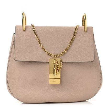 Chloe Grained Lambskin Mini Drew Shoulder Bag Cement Pink 1 of 11