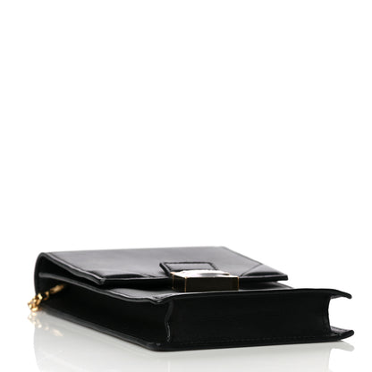 Fendi Vitello Grace Matte Kan U Vertical Wallet On Chain Black 4 of 11